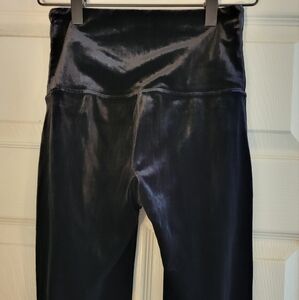 Spanx Black Velvet Leggings Size Small